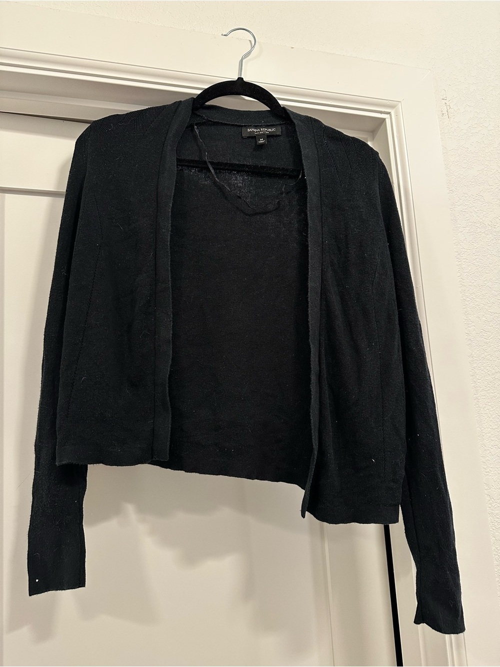 Banana Republic Black Open-Front Lightweight Women's Cardigan